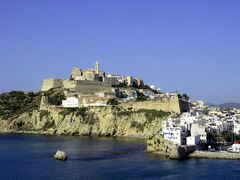 Old city of Ibiza Town, Spain