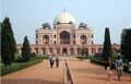 Humayun's Tomb is one of Delhi's most famous landmarks. The monument has an architectural design similar to the Taj Mahal.
