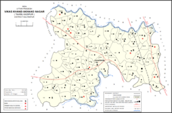 Map showing Baramadpur (#191) in Akhand Nagar CD block