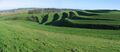 Lynchet system near Bishopstone in Wiltshire