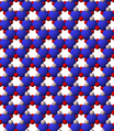View of dioctahedral sheet structure of mica emphasizing octahedral sites