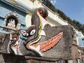 Hiti Manga in the Balaju Water Garden. Almost all stone taps in Nepal depict this Makara