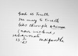 God is Truth, Circa 1927