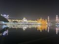 Complete view of Golden Temple complex at night