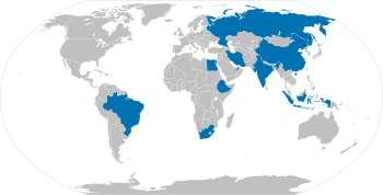 Map of BRIC countries
