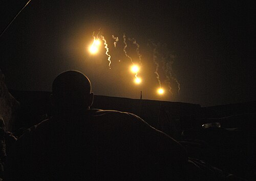 Illumination rounds fired during Operation Tora Arwa&nbsp;V in the Kandahar Province, Afghanistan