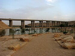 Lake at the 120&nbsp;km long Wadi Hanifa valley that cuts through Riyadh