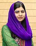 Malala Yousafzai 2015, 2014, and 2013 (Finalist in 2016)