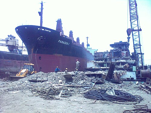 Alang shipbreaking yard
