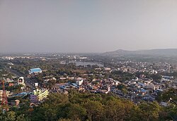 Dewas City View From Tekri Hilltop