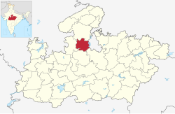 Location of Ashoknagar district in Madhya Pradesh