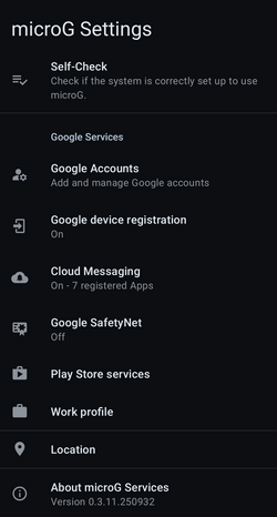 microG Settings app