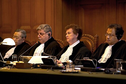 Judges at the International Court of Justice in the Hague
