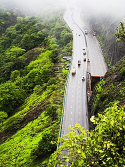 Mumbai-Pune Expressway from Rajmachi Garden, Khandala