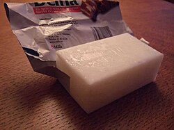 Solidified "coconut fat"