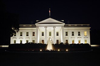 White House at night, view from the north