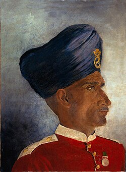 Sepoy of the British Indian infantry, circa 1900.