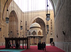 The Madrasa-Mosque of Sultan Hasan (built between 1356 and 1361), the largest and one of the most impressive Mamluk monuments[263][264]