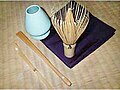 Bamboo tea utensils such as the whisk, fan, and scoop
