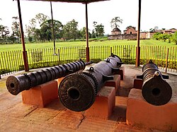 Eight Cannons of the Ahom period on the bank of the Sibsagar tank, Sibsagar