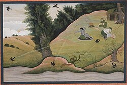 Rama Pursues Kakasura (Jayanta) with a Magical Grass-Arrow