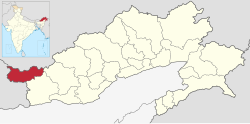 Location of Tawang district in Arunachal Pradesh