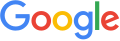Each letter of "Google" is colored (from left to right) in blue, red, yellow, blue (again), green, and red (again).