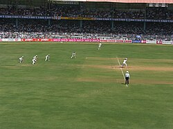 The stadium in 2006 during Test match in old structure.