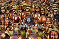 Handicraft models of Deities displayed at Shilparamam