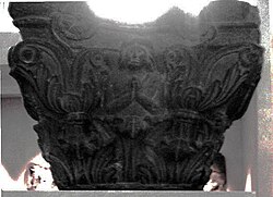 Indo-Corinthian capital from Butkara Stupa, dated to 20 BC, during the reign of Azes II. Turin City Museum of Ancient Art.
