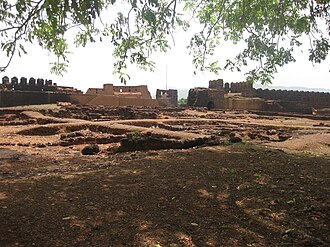 West view of Mirjan Fort from inside the fort