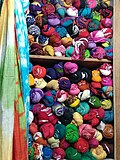 A dupatta shop in Dhaka, Bangladesh.