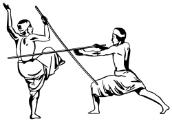 Silambam vector.svg
