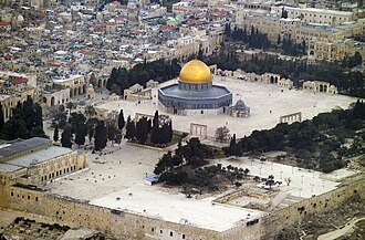 Masjid Al-Aqsa, also known as the Temple Mount, Old City of Jerusalem in Shaam, is also believed to date to the lifetime of Abraham[55]