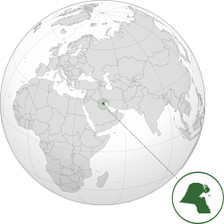 Location of&nbsp;Kuwait&nbsp;(green)