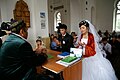 A Kazakh wedding ceremony in a mosque