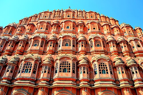 Detailed view of façade from the main road
