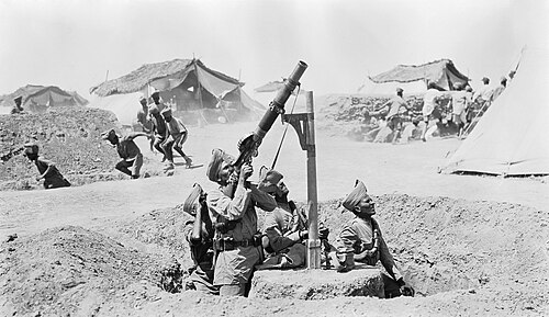 Indian anti-aircraft gunners at Battle of Sheikh Sa'ad