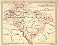An 1880 map of Central Provinces. The province had been constituted in 1861.