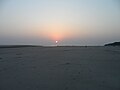 Bakkhali Beach during low tide
