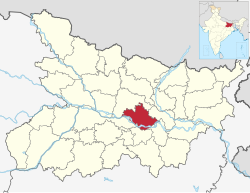 Location of Begusarai district in Bihar