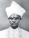 Alasinga Perumal, a famous supporter of Swami Vivekananda wearing the Thenkalai Sricharanam.