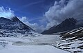Clouds moving into the pass