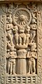 Adoration of the pillar of Ashoka, Sanchi Stupa no. 3.