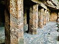 Upper cave, mandapa pillars