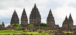 Prambanan in Java is a Hindu temple complex dedicated to Trimurti. It was built during the Sanjaya dynasty of Mataram Kingdom.
