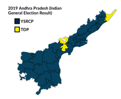 2019 Andhra Pradesh (Indian General Election Result).png