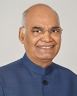 Kovind wearing a blue suit jacket.