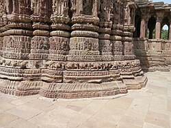 Adhisthana (base) of the temple