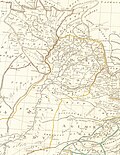 Map of the Punjab or "Country of the Sikhs" in 1782 by James Rennell